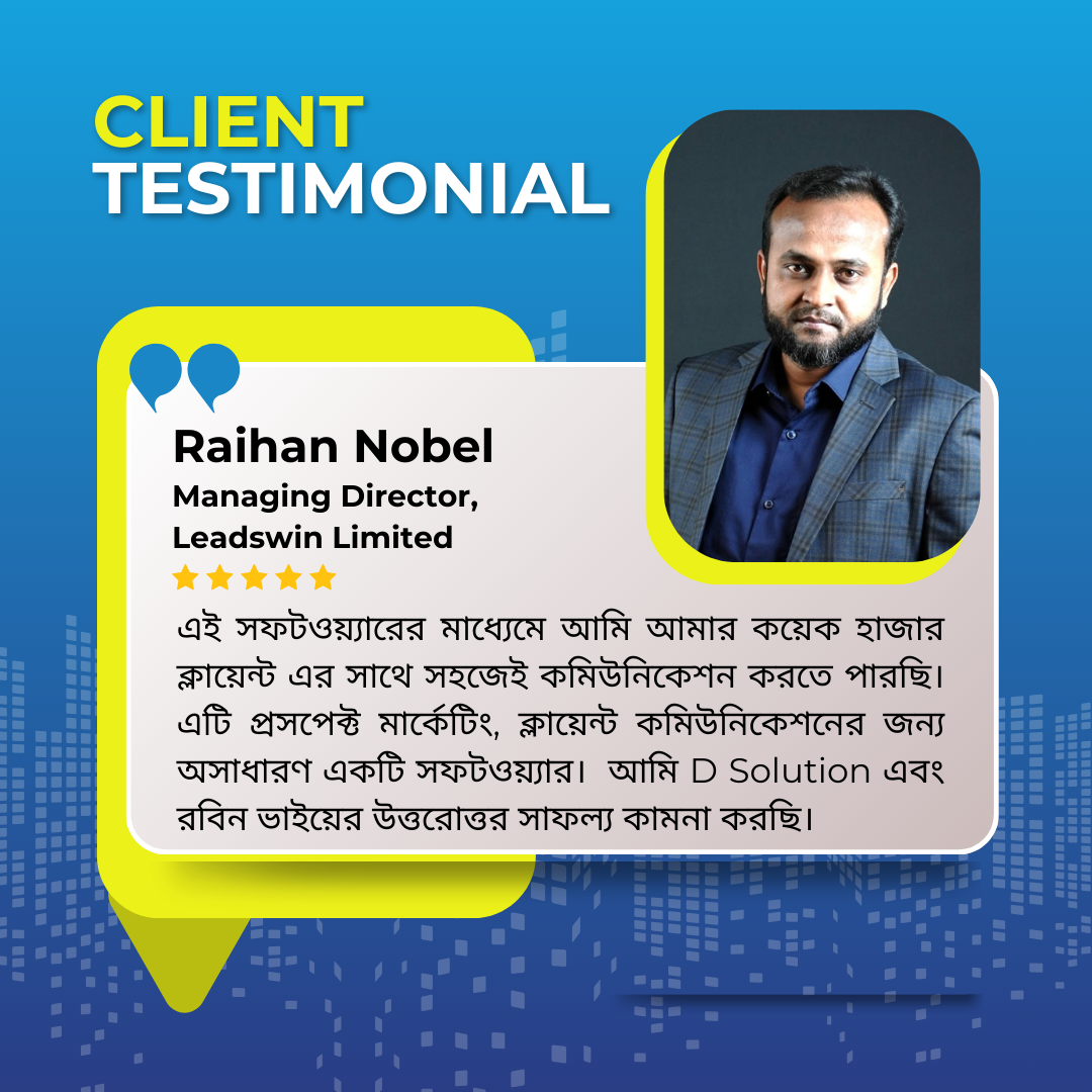 Blue And Yellow Modern Client Testimonial Instagram Post